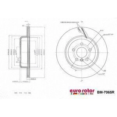 Rear Premium Rotor by EUROROTOR - BM7065R pa1