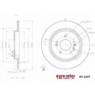 EUROROTOR - HY3107 - Rear Premium Rotor pa1