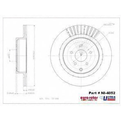 Rear Premium Rotor by EUROROTOR - NI4052 pa6