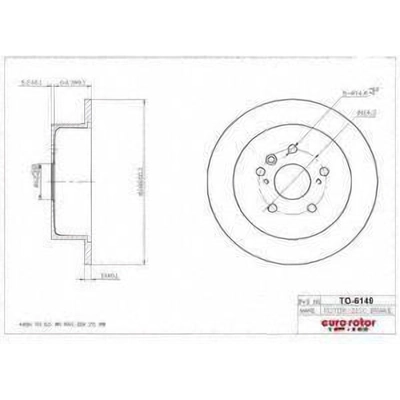 Rear Premium Rotor by EUROROTOR - TO6149 pa1