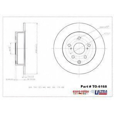 Rear Premium Rotor by EUROROTOR - TO6168 pa1