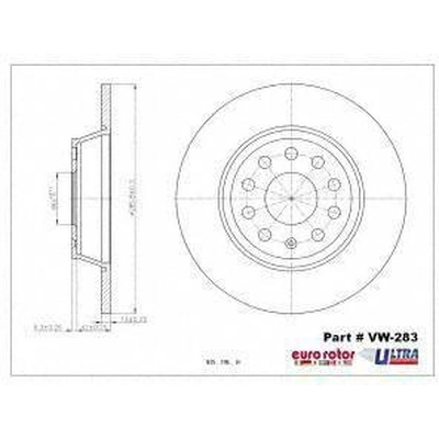 Rear Premium Rotor by EUROROTOR - VW283 pa1