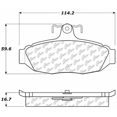 Rear Premium Semi Metallic Pads by CENTRIC PARTS - 300.05450 pa3