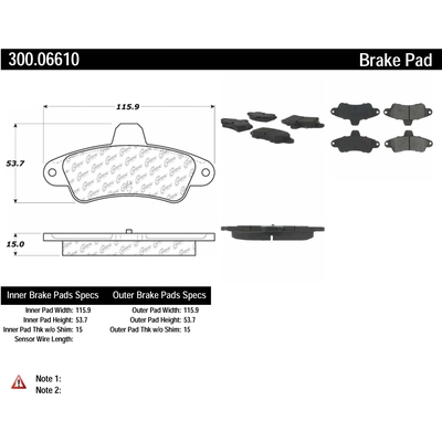 Rear Premium Semi Metallic Pads by CENTRIC PARTS - 300.06610 pa4