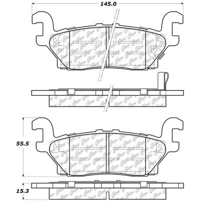 CENTRIC PARTS - 300.11200 - Rear Disc Brake Pad Set pa5