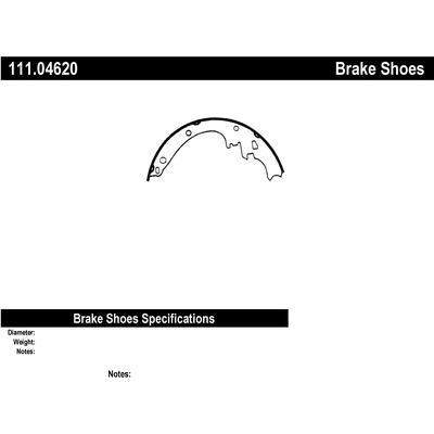 Rear Premium Shoes by CENTRIC PARTS - 111.04620 pa3