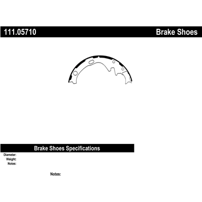 Rear Premium Shoes by CENTRIC PARTS - 111.05710 pa5