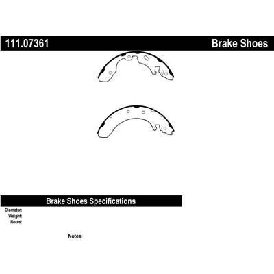 Rear Premium Shoes by CENTRIC PARTS - 111.07361 pa5