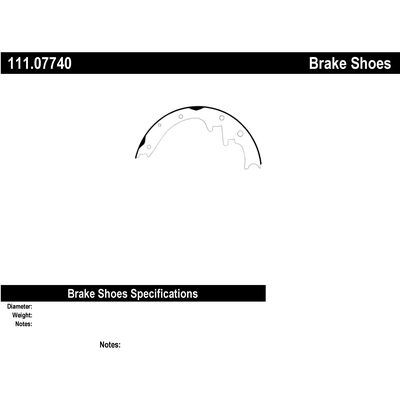 Rear Premium Shoes by CENTRIC PARTS - 111.07740 pa1