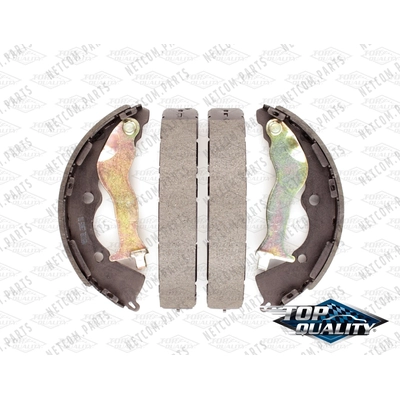 Rear Rebuilt Brake Shoes by TOP QUALITY - NB-910B pa1