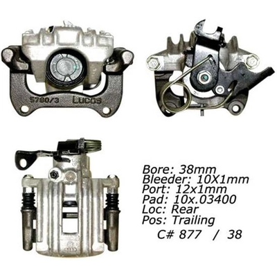 Rear Right Rebuilt Caliper With Hardware by CENTRIC PARTS - 141.33537 pa11