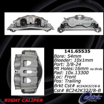 Rear Right Rebuilt Caliper With Hardware by CENTRIC PARTS - 141.65535 pa4