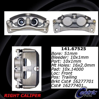 Rear Right Rebuilt Caliper With Hardware by CENTRIC PARTS - 141.67525 pa4