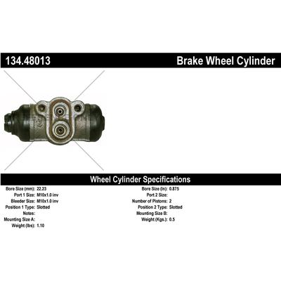 Rear Right Wheel Cylinder by CENTRIC PARTS - 134.48013 pa2