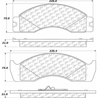 Rear Semi Metallic Pads by CENTRIC PARTS - 102.04110 pa13