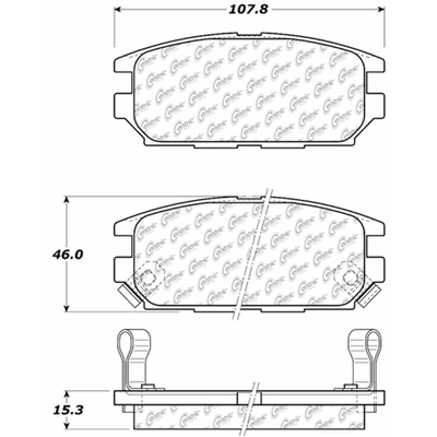 Rear Semi Metallic Pads by CENTRIC PARTS - 102.05320 pa5