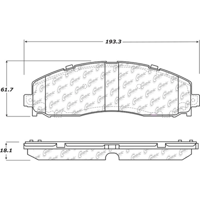 Rear Semi Metallic Pads by CENTRIC PARTS - 102.16910 pa1