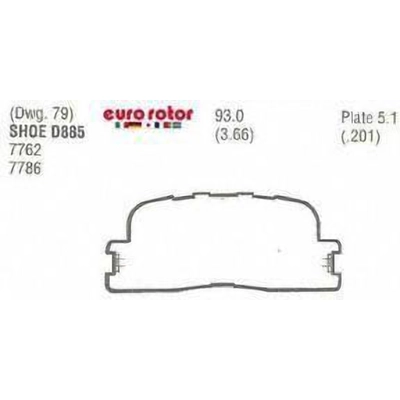 Rear Semi Metallic Pads by EUROROTOR - F1D885H pa1