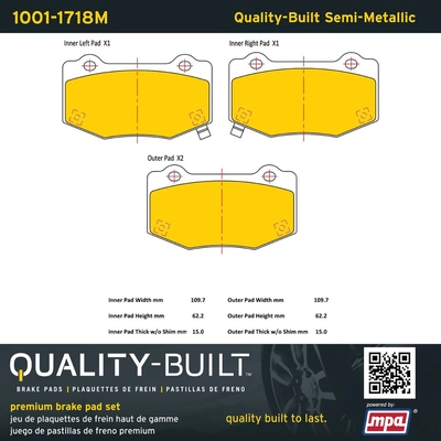 QUALITY-BUILT - 1001-1718M - Disc Brake Pad Set pa2