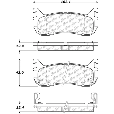 Rear Severe Duty Semi Metallic Premium Pad by CENTRIC PARTS - 106.06360 pa1