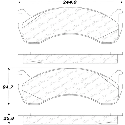 Rear Severe Duty Semi Metallic Premium Pad by CENTRIC PARTS - 106.07861 pa10