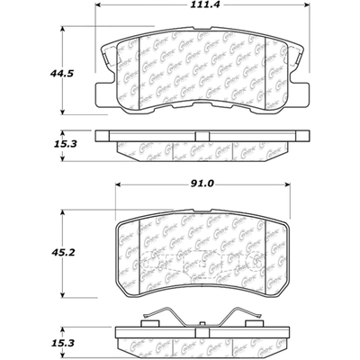 Rear Severe Duty Semi Metallic Premium Pad by CENTRIC PARTS - 106.08680 pa2