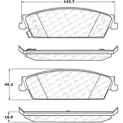 Rear Severe Duty Semi Metallic Premium Pad by CENTRIC PARTS - 106.11940 pa4