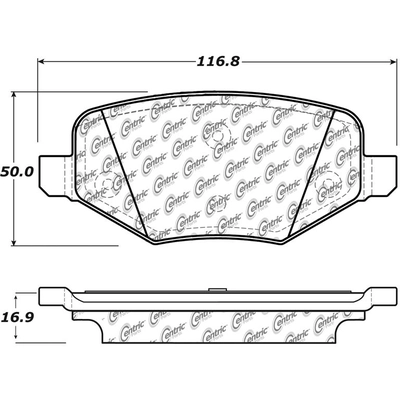 Rear Severe Duty Semi Metallic Premium Pad by CENTRIC PARTS - 106.13770 pa1