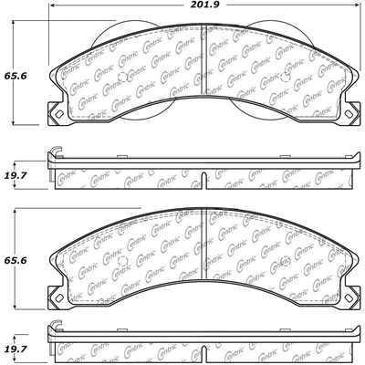 Rear Severe Duty Semi Metallic Premium Pad by CENTRIC PARTS - 106.14110 pa9