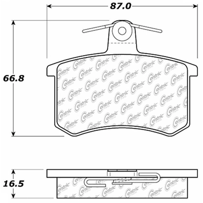 Rear Super Premium Ceramic Pads by CENTRIC PARTS - 105.02280 pa2