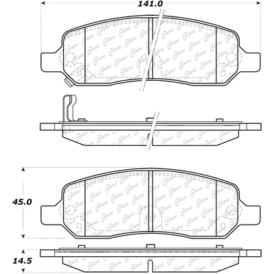 Rear Super Premium Ceramic Pads by CENTRIC PARTS - 105.11720 pa9