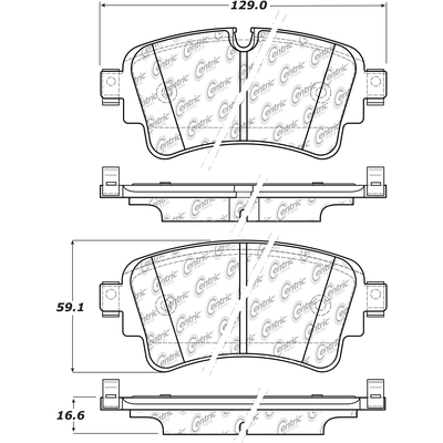 Rear Super Premium Ceramic Pads by CENTRIC PARTS - 105.18980 pa2