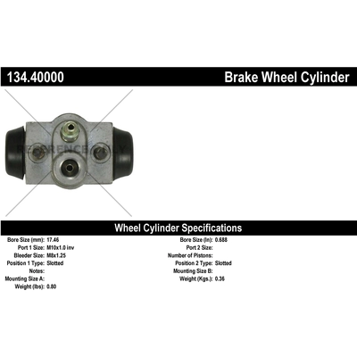 Rear Wheel Cylinder by CENTRIC PARTS - 134.40000 pa1