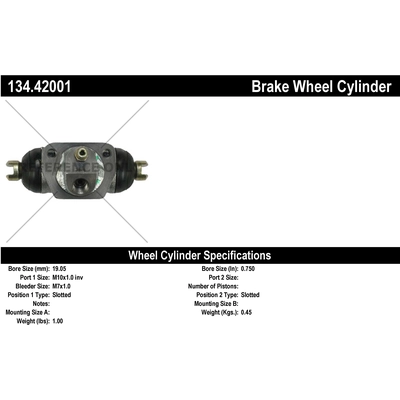 Rear Wheel Cylinder by CENTRIC PARTS - 134.42001 pa1