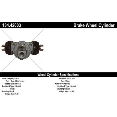 Rear Wheel Cylinder by CENTRIC PARTS - 134.42003 pa2