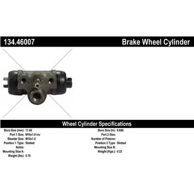 Rear Wheel Cylinder by CENTRIC PARTS - 134.46007 pa2