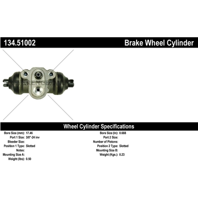 Rear Wheel Cylinder by CENTRIC PARTS - 134.51002 pa2