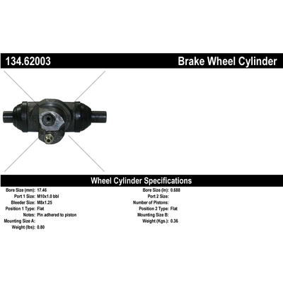 Rear Wheel Cylinder by CENTRIC PARTS - 134.62003 pa1