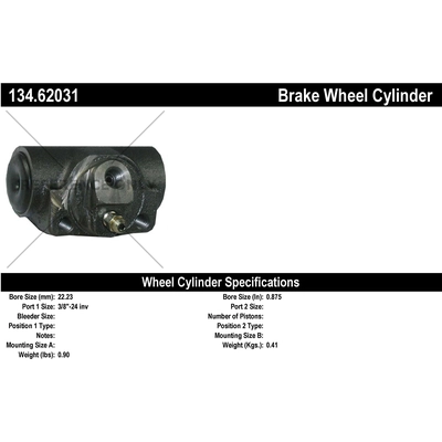 Rear Wheel Cylinder by CENTRIC PARTS - 134.62031 pa2