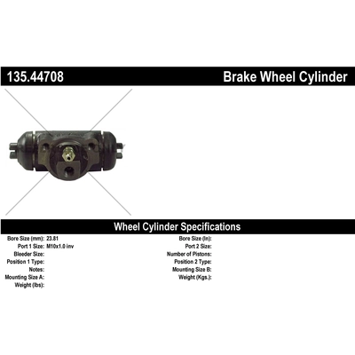 Rear Wheel Cylinder by CENTRIC PARTS - 135.44708 pa1