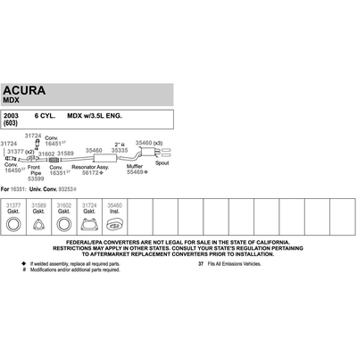 WALKER USA - 56172 - Resonator And Pipe Assembly pa5