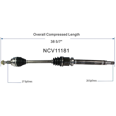 GSP NORTH AMERICA - NCV11181 - CV Axle Assembly - Front Right pa6