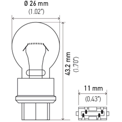 HELLA - 3057 - Bulb (Pack of 10) pa2